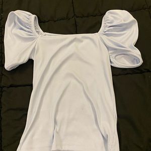 Summer sale// Blue off the shoulder top